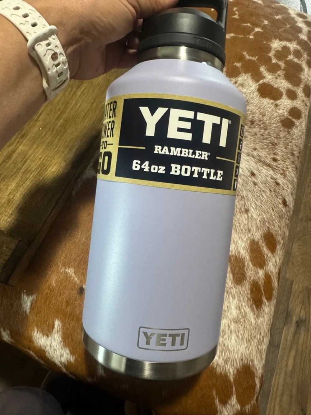 Yeti Rambler 64oz Bottle - Lavender with Black Cap - Picture 1 of 6